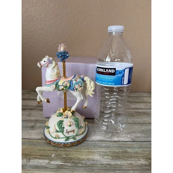 San Francisco Music Box Spring Horse Carousel Plays Younger Than Springtime NIB - Picture 3 of 17